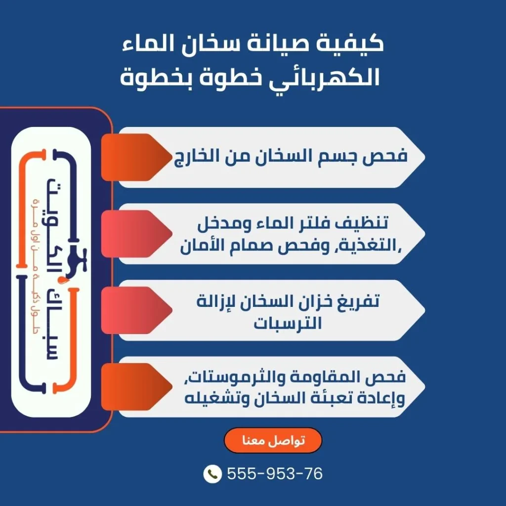 كيفية صيانة سخان الماء الكهربائي خطوة بخطوة