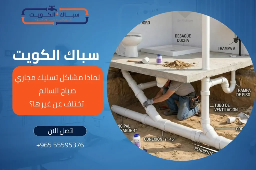 لماذا مشاكل تسليك مجاري صباح السالم تختلف عن غيرها؟